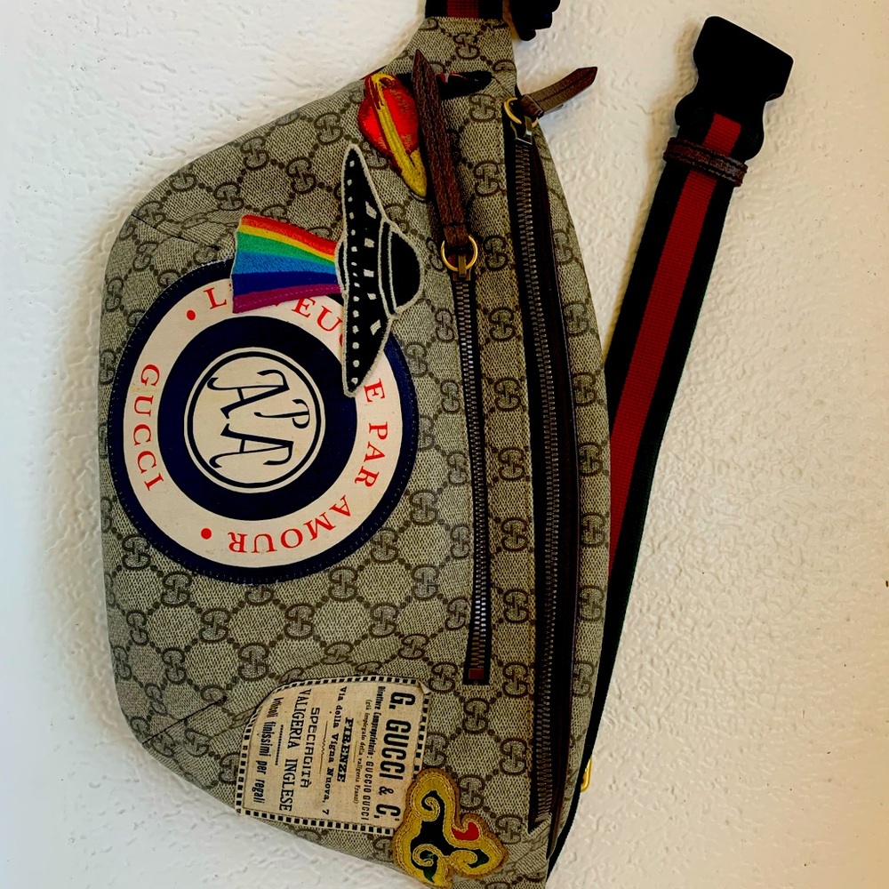 Gucci Beige and Multicolor Crossbody Bag